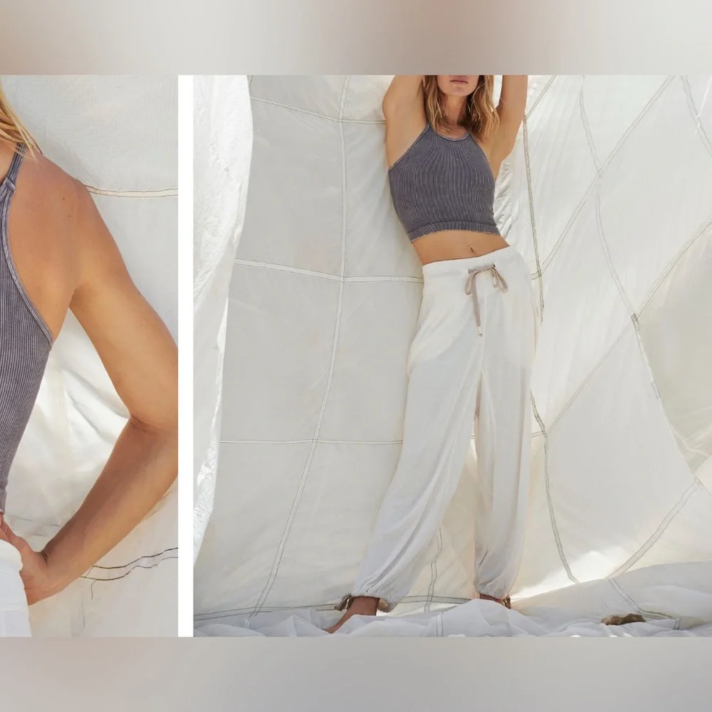 NWOT Free People FP Movement Happiness Runs Long Crop Tank - grey - XS/S, M/L_4